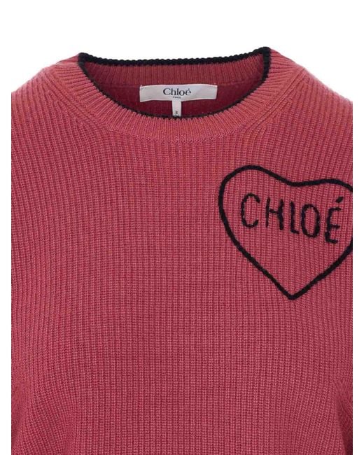 Chloé Red Coppery Sweater