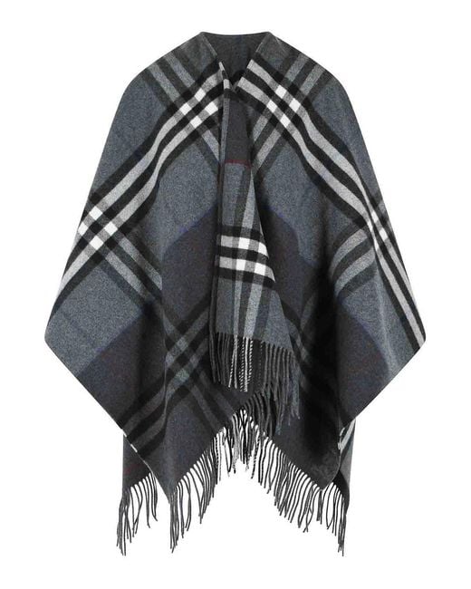 Burberry Black Check' Cashmere Cape