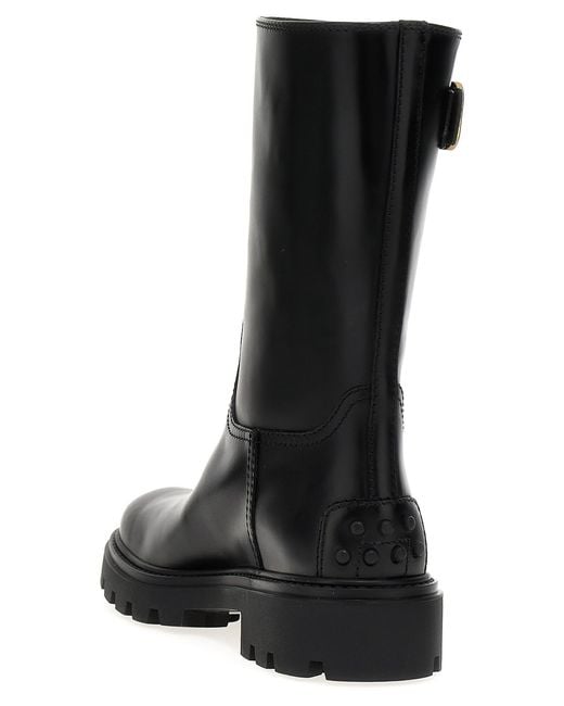 Tod's Black Flat Shoes