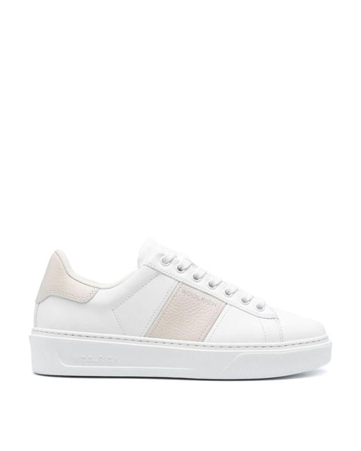 Woolrich White Classic Court Sneakers
