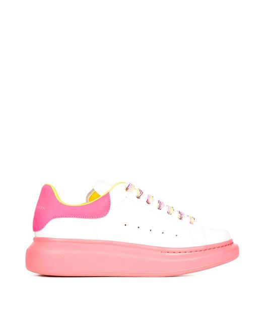 Alexander McQueen Pink Oversize Sneakers With Fuchsia Detail