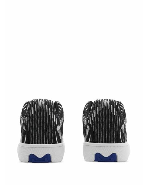 Burberry Black Check Knit Low Top Sneaker