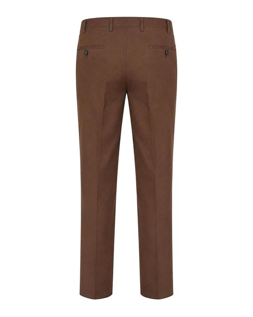 Paolo Tonali Brown 130S Virgin Wool Trousers for men