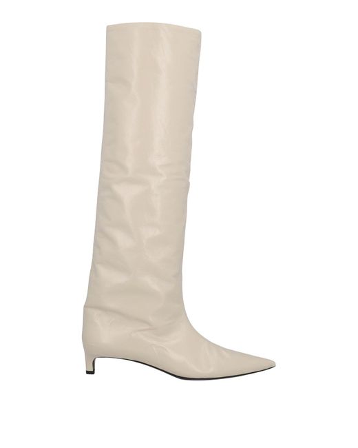 Jil Sander White Leather Boots