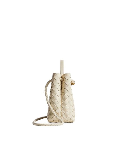 Bottega Veneta White Andiamo Small Leather Bag