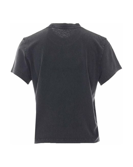 Alexander Wang Black Washed Shrunken T-Shirt