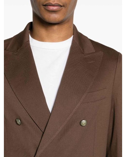 Circolo 1901 Brown Double-Breasted Jacket for men