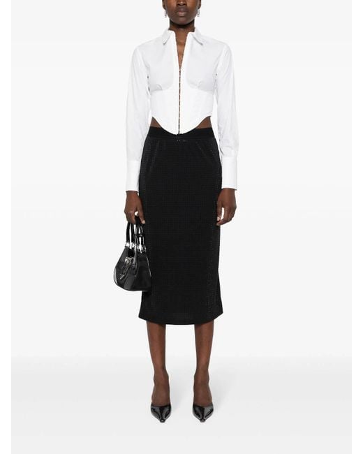 Versace Jeans Couture Black Midi Skirts