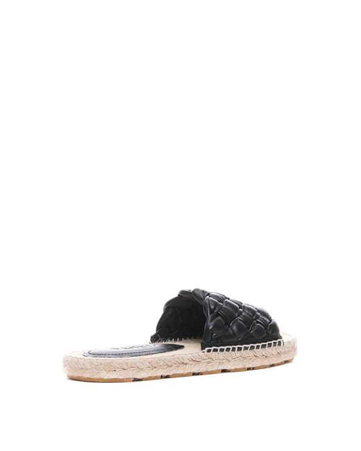 Bottega Veneta Black Jack Flat Sandals