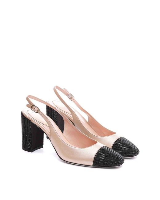 Rene Caovilla Multicolor Mid Heel Slingback