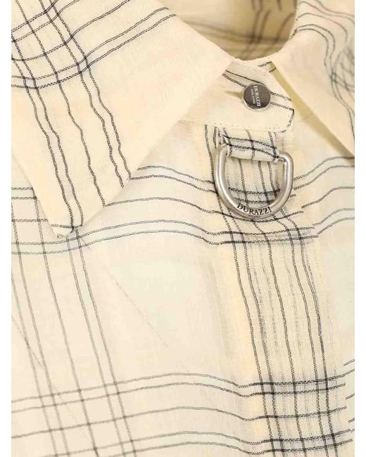 DURAZZI MILANO White Semi-Sheer Short Shirt
