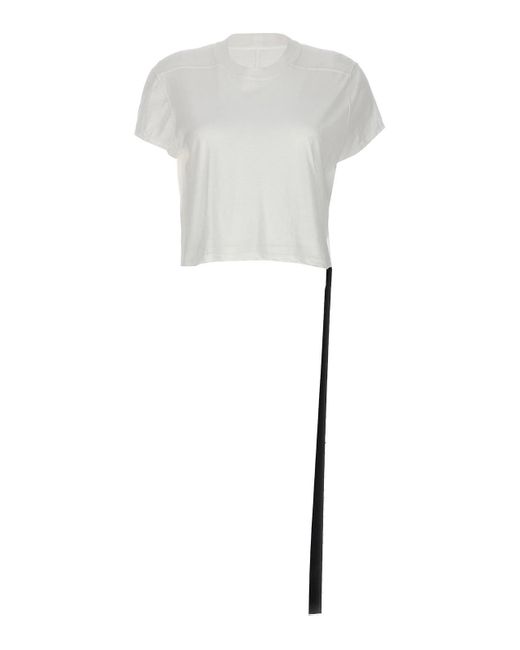 Rick Owens White Cropped Small Level T T-shirt