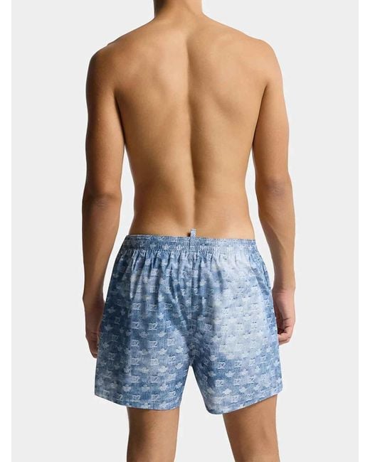 DSquared² Blue Swim Shorts for men
