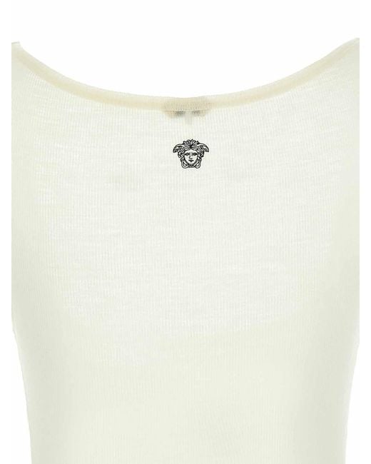 Versace White Embroidery Top