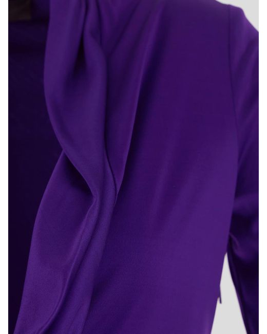 Versace Purple Long Cocktail Dress