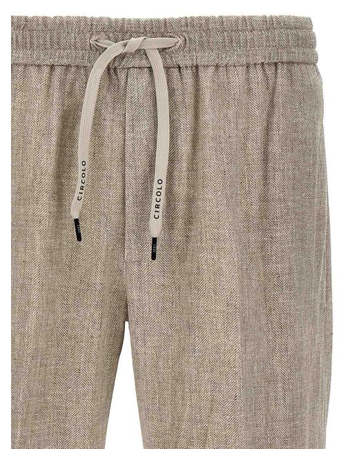Circolo 1901 Gray Barbed Pants for men