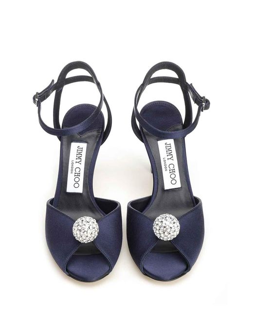 Jimmy Choo Blue Sacora 85 Sandal