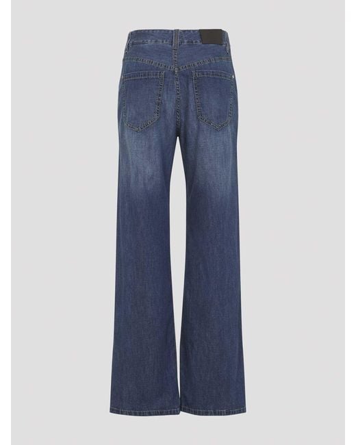 Brunello Cucinelli Blue Wide Leg Jeans