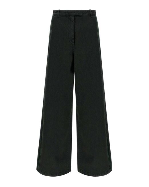 Dries Van Noten Black Velvet Insert Jeans