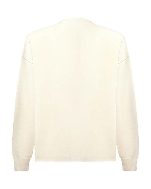 Loewe Natural Anagram Cotton Blend Sweater With Pocket for men