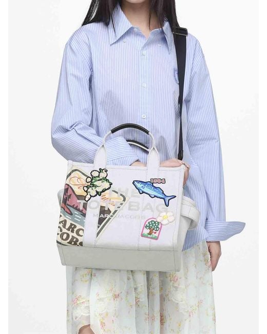 Marc Jacobs Blue The Medium Tote Camp Patchwork