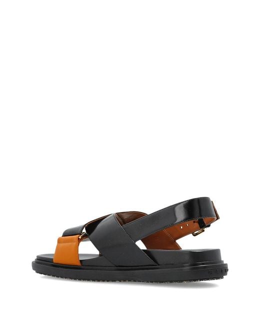 Marni Black Flat Sandals