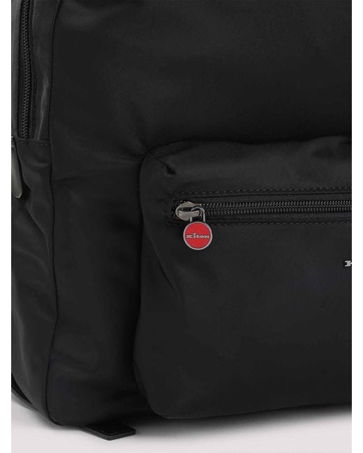 Kiton Black Polyamide Backpack for men