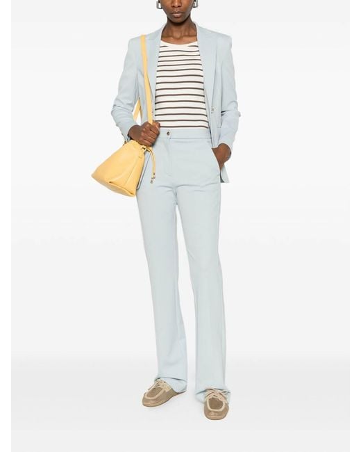 Pinko Blue Blazer With Peak Lapels