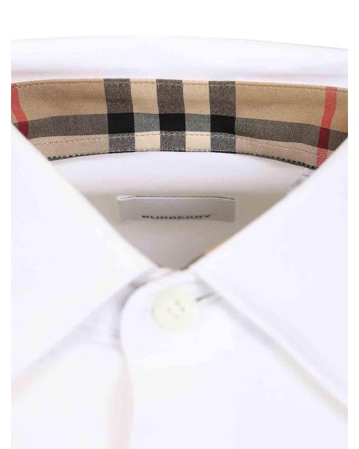 Burberry White Slim Fit Shirt for men