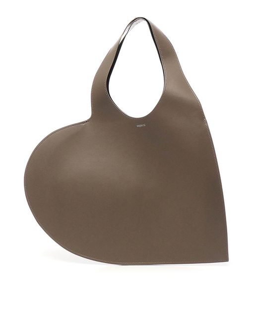 Coperni Brown Large Heart Tote Bag<Br