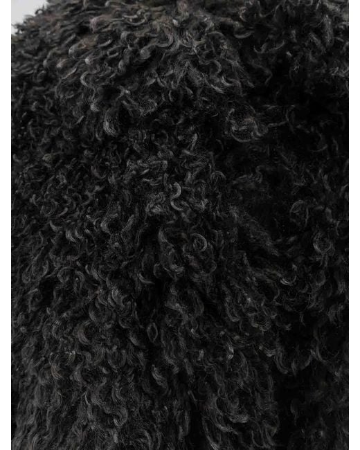 Stand Studio Black Zaylee Faux Fur Jacket