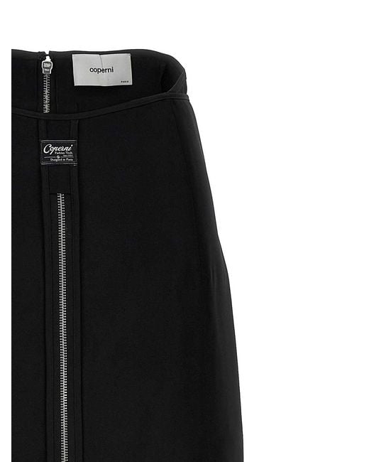 Coperni Black Long Zip' Skirt