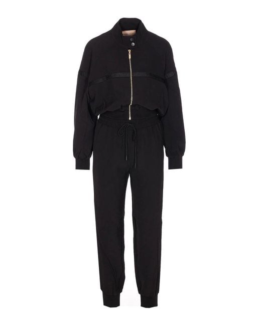 Twinset Black Jacket Zip Closure