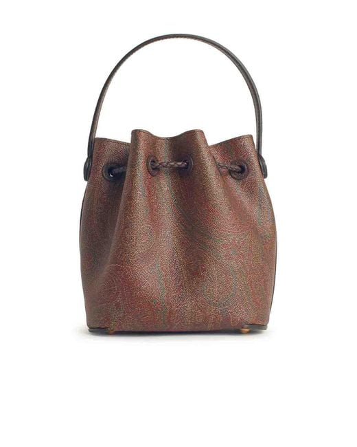 Etro Brown Mini Bucket Bag