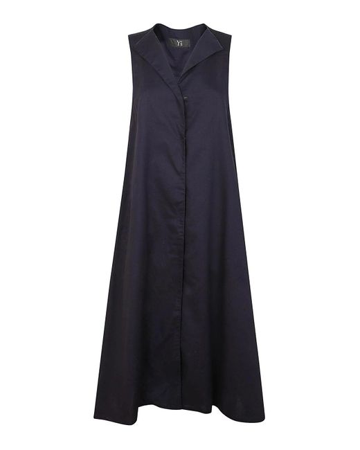 Yohji Yamamoto Blue Cotton Dress
