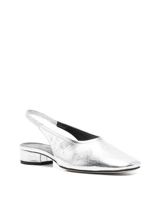 Aeyde White Leather Sandals