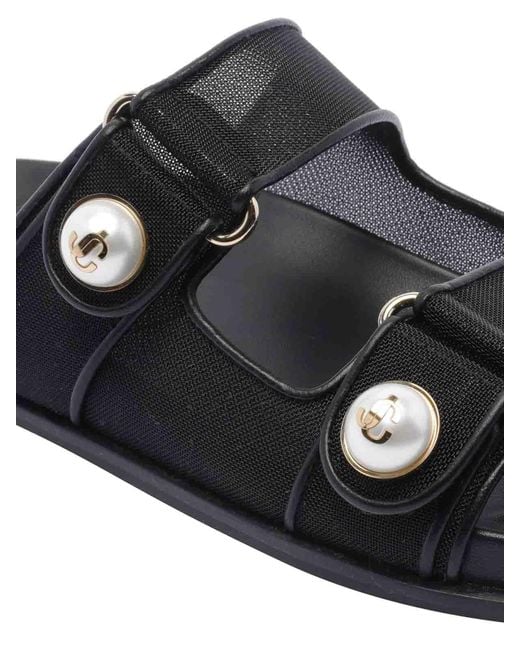 Jimmy Choo Black Fayence Sandals