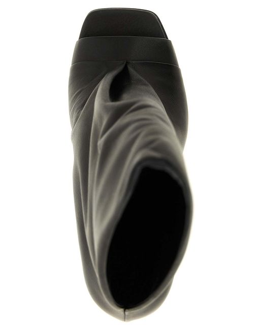 Rick Owens Black Cantilever 8 Strutter Sandals