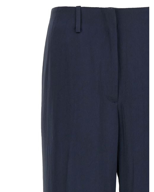 Theory Blue Silk Effect Trousers
