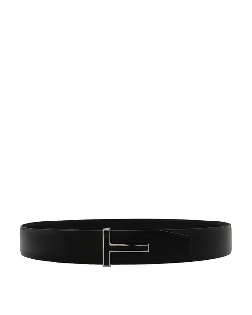 Tom Ford White T Buckle Belt for men
