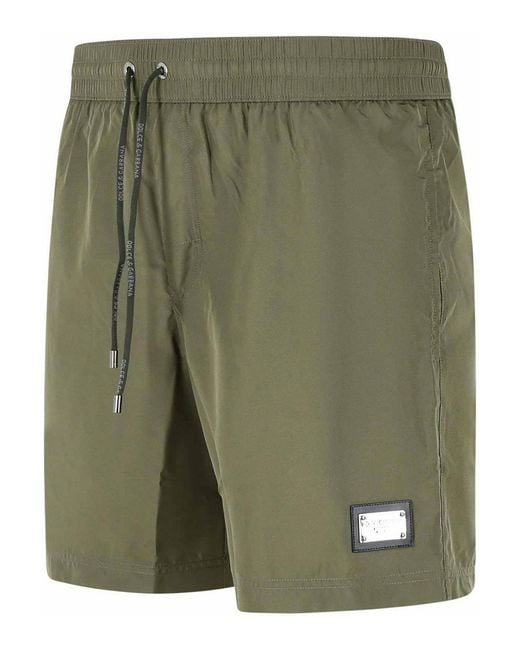 Dolce & Gabbana Green Polyester Swimsuit for men