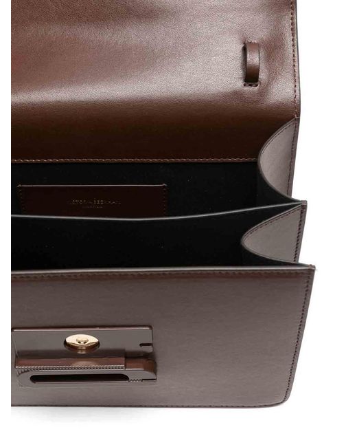 Victoria Beckham Brown Dorian Leather Shoulder Bag