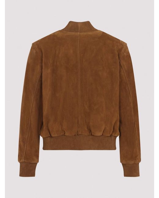 AMI Brown Suede Zipped Jacket for men