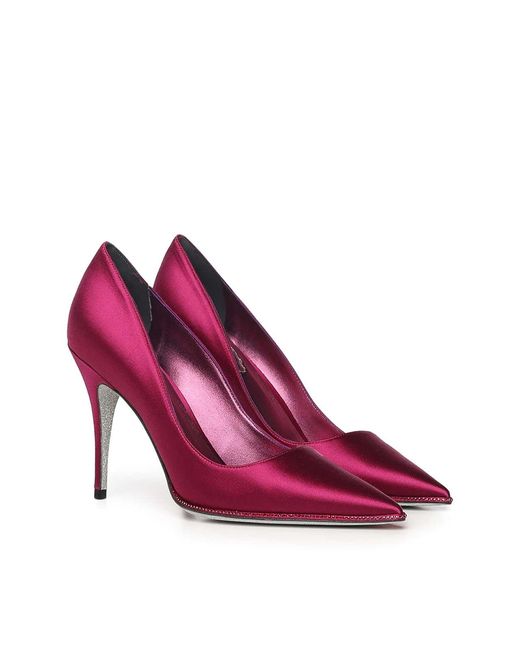 Rene Caovilla Pink Sandals Satin( Viscose Silk Woven)