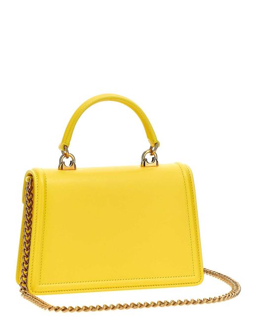 Dolce & Gabbana Yellow Devotion Small Handbag