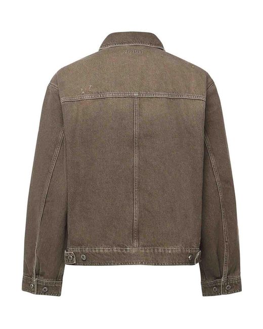 Represent Denim Jacket in Brown for Men | Lyst UK