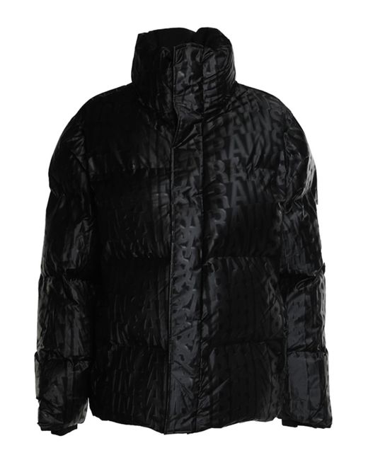 Rains Black Boxy Puffer Jacket
