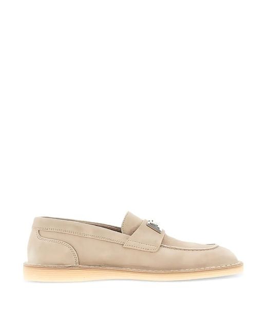 Dolce & Gabbana Natural Leather Slippers