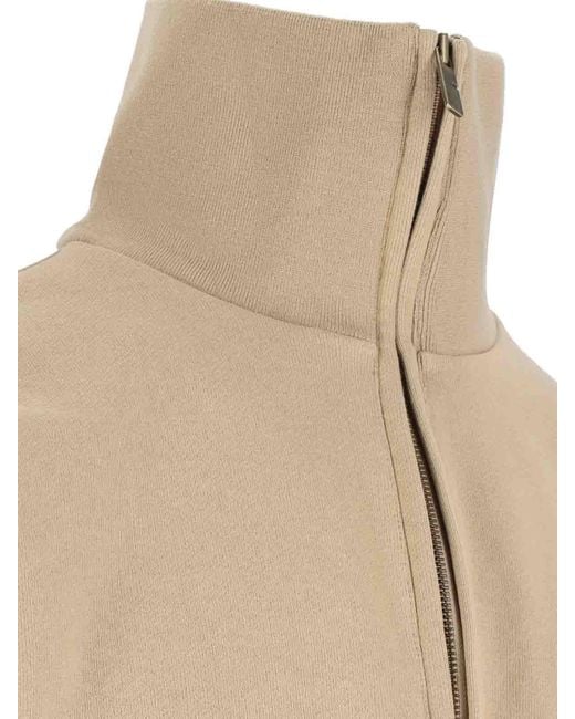 Burberry Natural Maglia Zip Check for men