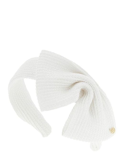 Maison Michel White Beth Headband